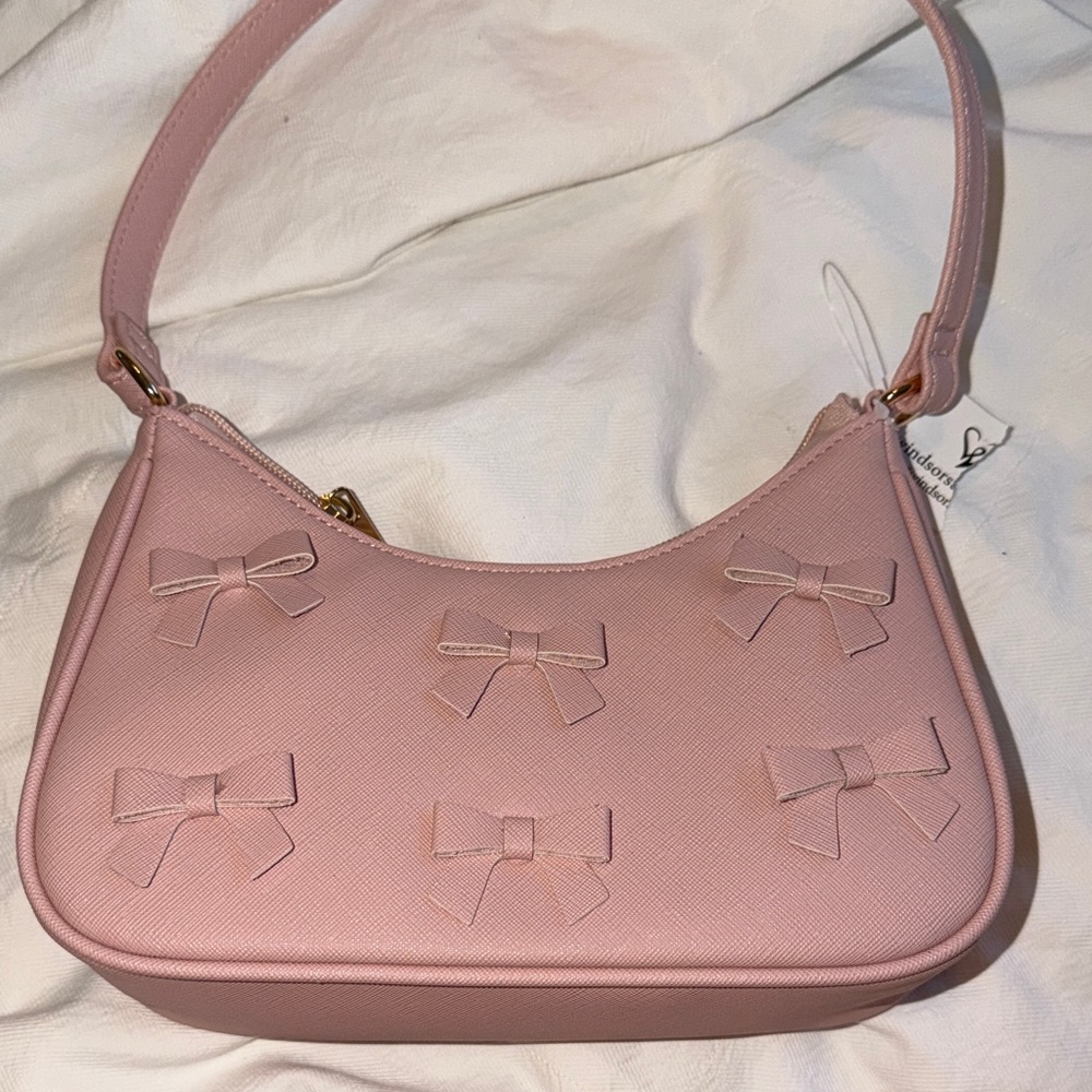 Windsor Pink Bow-Accent Shoulder Bag